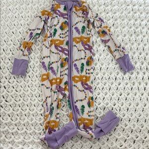 Purple and Orange Pajama Set with Playful Design